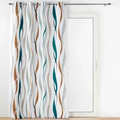 Rideau|DOUCEUR D'INTERIEUR Rideau oeillets (140 x 260 cm) Lisana Multicolore