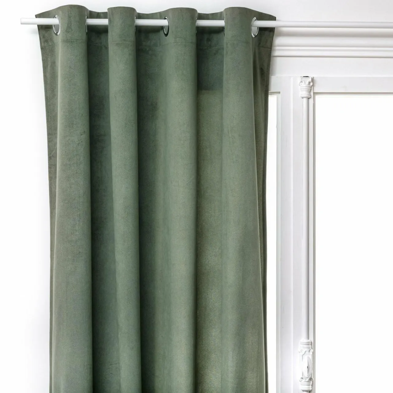 Rideau|ATMOSPHERA Rideau oeillets (140 x 260 cm) Lilou Vert kaki