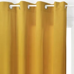 Rideau|ATMOSPHERA Rideau oeillets (140 x 260 cm) Lilou Jaune ocre