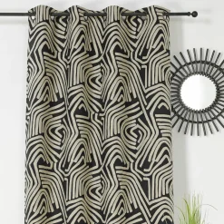 Rideau|LINDER Rideau oeillets (140 x 260 cm) Nairobi Noir