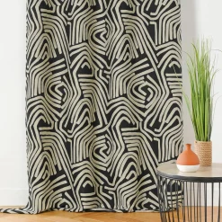 Rideau|LINDER Rideau oeillets (140 x 260 cm) Nairobi Noir