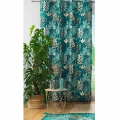 Rideau|DOUCEUR D'INTERIEUR Rideau oeillets (140 x 260 cm) Ornella Vert émeraude