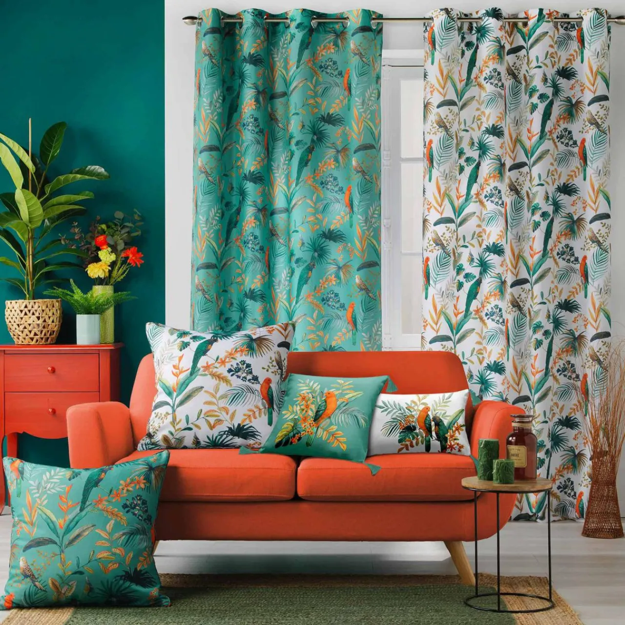 Rideau|DOUCEUR D'INTERIEUR Rideau oeillets (140 x 260 cm) Panis Bleu