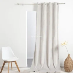 Rideau|ATMOSPHERA Rideau oeillets (140 X 260 cm) Velours Ivoire