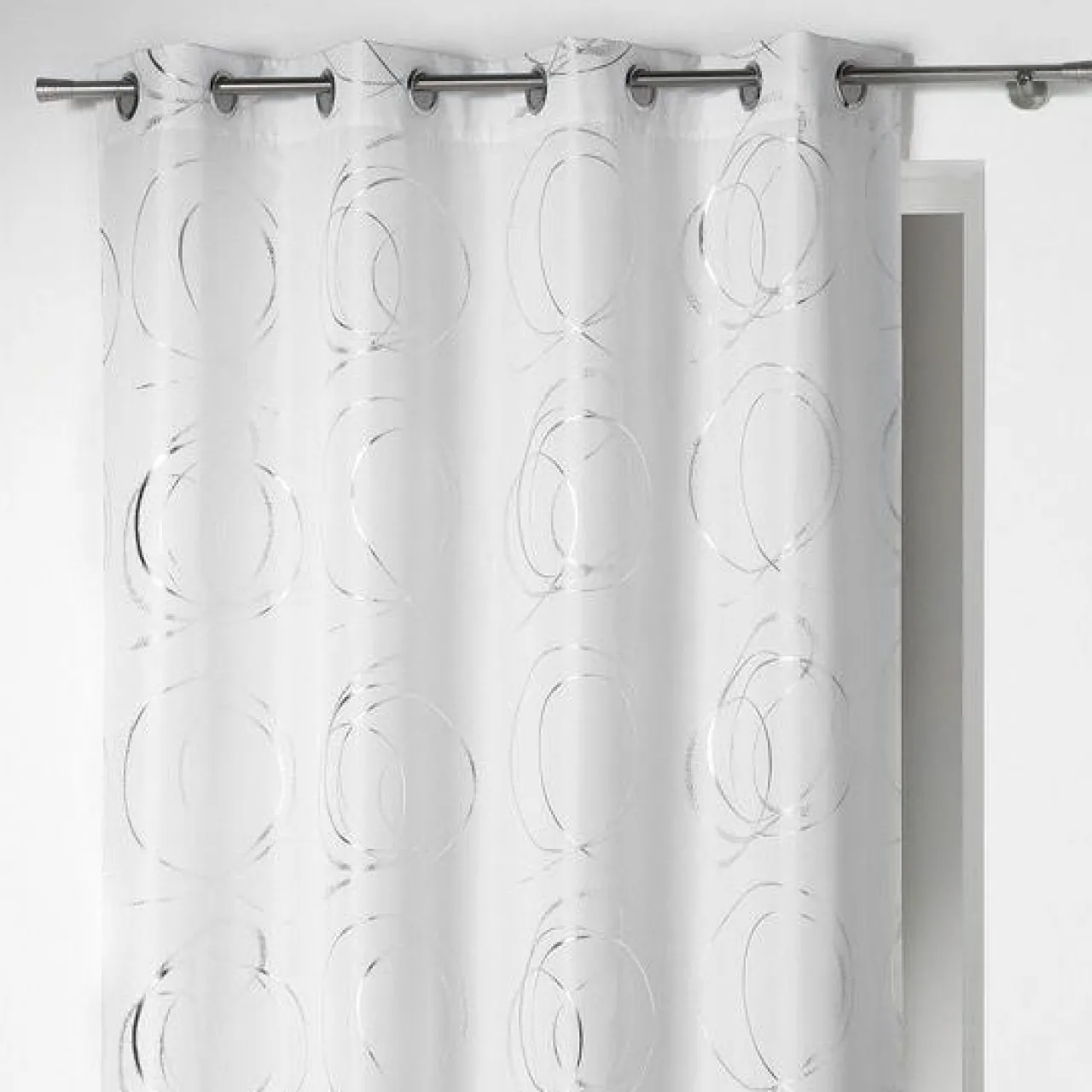 Rideau|DOUCEUR D'INTERIEUR Rideau oeillets (140 x H260 cm) Bully Blanc