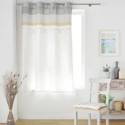 Rideau|douceur d'intu017drieur Rideau polycoton (140 x 180 cm) Iliade Blanc