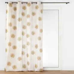 Rideau|douceur d'intu017drieur Rideau polycoton (140 x 240 cm) Lotus Jaune ocre