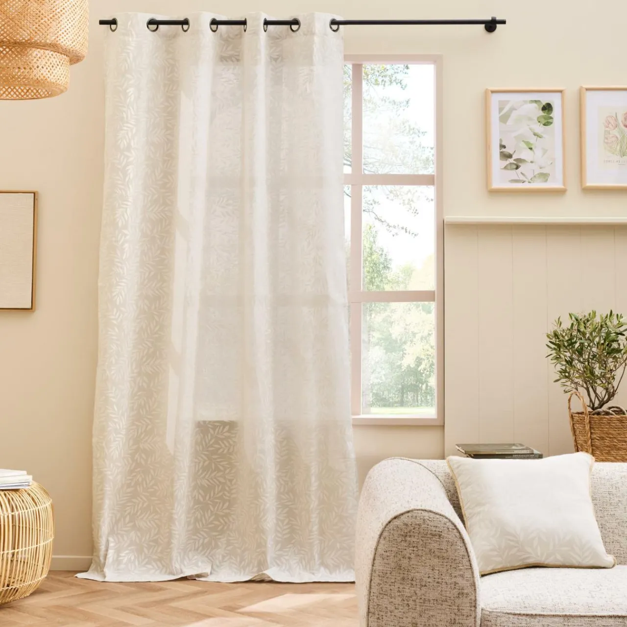 Rideau|douceur d'intu017drieur Rideau polycoton (140 x 240 cm) Naya Beige