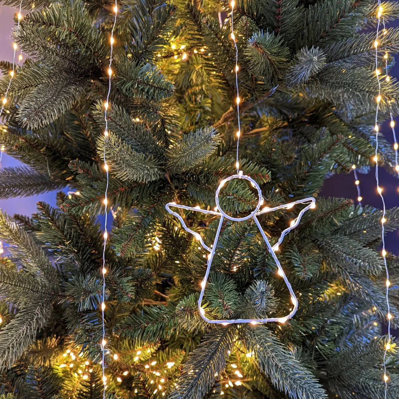 Guirlande Lumineuse|KAEMINGK Rideau pour sapin Micro Led H2,10 m 762 LED Ange Blanc très chaud