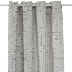 Rideau|Atmosphera, cru017dateur d'intu017drieur Rideau tissé (140 x 260 cm) Mala Noir