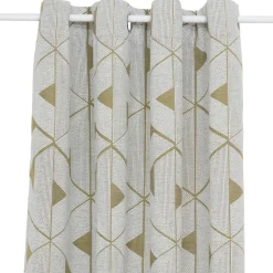 Rideau|Atmosphera, cru017dateur d'intu017drieur Rideau tissé (140 x 260 cm) Maloé Vert kaki