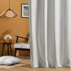 Rideau|EMINZA Rideau tissage jacquard (140 x 240 cm) Oscar perle Gris