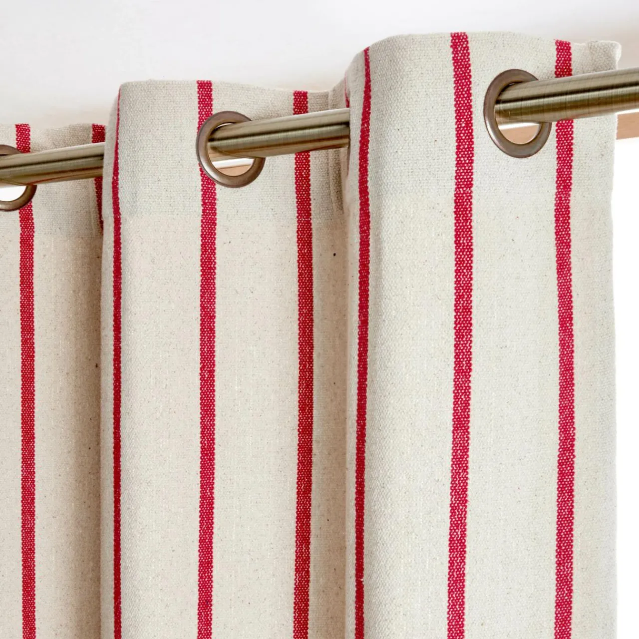 Coussin Déco D'Extérieur|Coussin Déco D'Extérieur|EMINZA Rideau toile de coton (135 x 260 cm) Ocealys Rouge