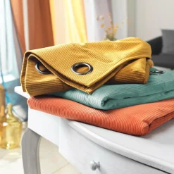 Rideau|douceur d'intu017drieur Rideau velours (140 x 260 cm) Casual Vert sauge