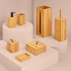 Accessoire Wc|ATMOSPHERA Réserve papier toilette Nuevo Beige Naturel