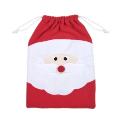 Bonnet, Chaussette Et Costume|STOF Sac cadeau en tissu (H40 cm) Edgard Père Noël Rouge