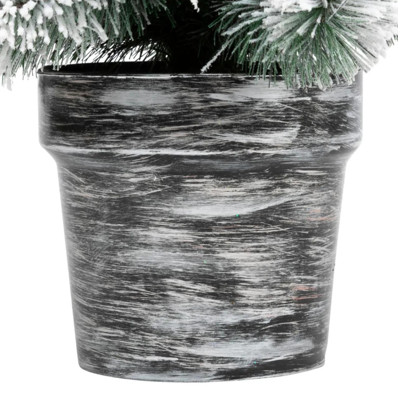 Sapin Artificiel De Noël|JJA Sapin artificiel de Noël en pot (H70 cm) Windy Peak Vert enneigé Sapin enneigé