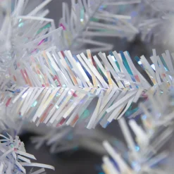 Sapin Artificiel De Noël|EMINZA Sapin artificiel de Noël (H180 cm) Odense Blanc irisé et pailleté Sapin blanc