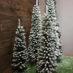 Sapin Artificiel De Noël|EMINZA Sapin artificiel de Noël (H150 cm) Narrow Vert enneigé Sapin enneigé