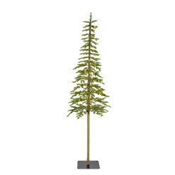 Sapin Grande Taille|Sapin Artificiel De Noël|EMINZA Sapin de Noël artificiel lumineux 200 LED (H210 cm) Sierra Vert sapin Sapin vert lumineux