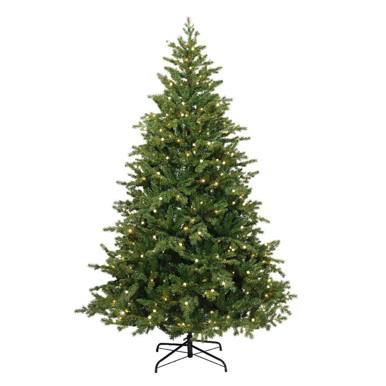 Sapin Grande Taille|Sapin Artificiel De Noël|EMINZA Sapin de Noël artificiel lumineux 480 LED (H210 cm) Idaho Vert sapin Sapin vert lumineux