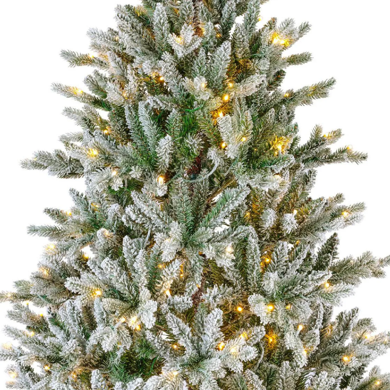 Sapin Artificiel De Noël|EMINZA Sapin de Noël artificiel lumineux 320 LED (H180 cm) Allix Vert enneigé Sapin enneigé lumineux