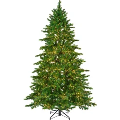 Sapin Artificiel De Noël|EMINZA Sapin de Noël artificiel lumineux 3000 LED (H180 cm) Caucasia Nordmann Vert sapin Sapin vert lumineux