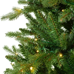 Sapin Grande Taille|Sapin Artificiel De Noël|EMINZA Sapin de Noël artificiel lumineux 740 LED (H270 cm) Allix Vert sapin Sapin vert lumineux