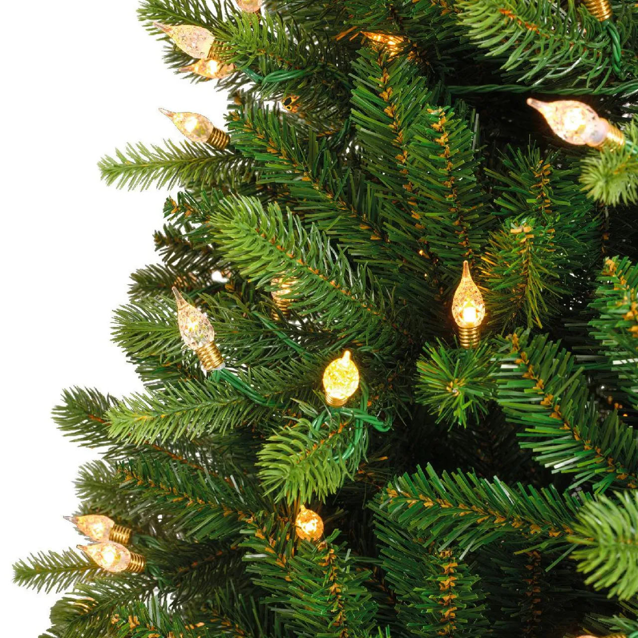 Sapin Grande Taille|Sapin Artificiel De Noël|EMINZA Sapin de Noël artificiel lumineux 400 LED (H210 cm) Barrow Vert sapin Sapin vert lumineux