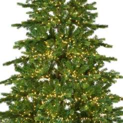 Sapin Grande Taille|Sapin Artificiel De Noël|EMINZA Sapin de Noël artificiel lumineux 5400 LED (H240 cm) Caucasia Nordmann Vert sapin Sapin vert lumineux