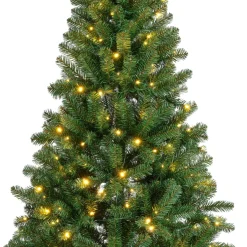 Sapin Grande Taille|Sapin Artificiel De Noël|EMINZA Sapin de Noël artificiel lumineux 400 LED (H240 cm) King Vert sapin Sapin vert lumineux