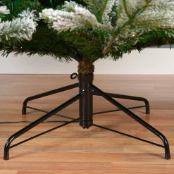 Sapin Grande Taille|Sapin Artificiel De Noël|EMINZA Sapin de Noël artificiel lumineux 700 LED (H240 cm) Glorious Vert enneigé Sapin enneigé lumineux