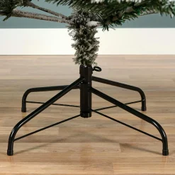 Sapin Artificiel De Noël|EMINZA Sapin de Noël artificiel lumineux 200 LED (H150 cm) King Vert enneigé Sapin enneigé lumineux