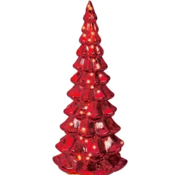 Déco Et Objet De Noël|Déco Et Objet Lumineux|KAEMINGK Sapin de Noël lumineux à piles 20 LED (H32 cm) Eternel Rouge