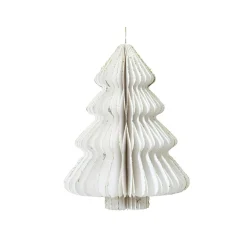 Déco Et Objet De Noël|Décoration De Sapin|KAEMINGK Sapin en papier à suspendre (H15 cm) Fermeture Magnétique Blanc