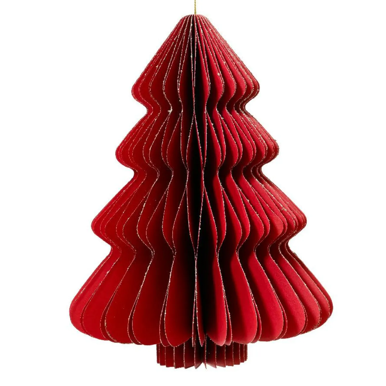 Déco Et Objet De Noël|Décoration De Sapin|KAEMINGK Sapin en papier à suspendre (H15 cm) fermeture Magnétique Rouge
