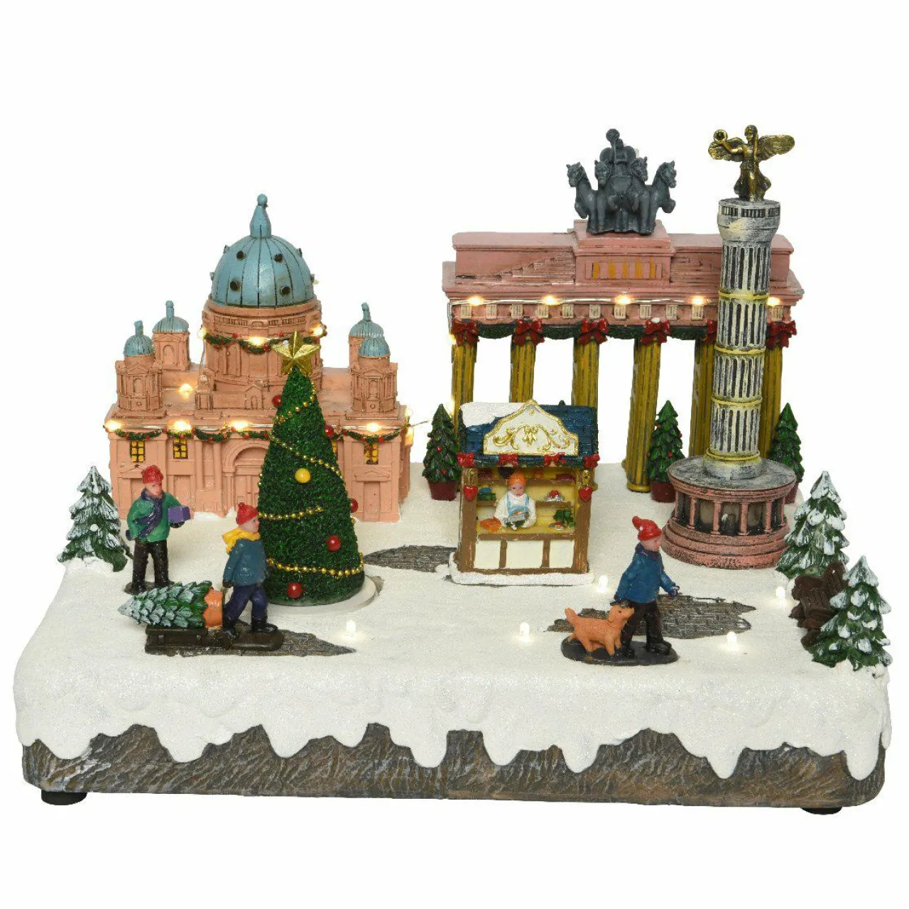 Village De Noël Lumineux|KAEMINGK Scène de vie illuminée et musicale Berlin