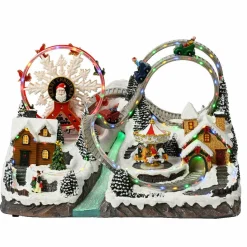 Village De Noël Lumineux|KAEMINGK Scène de vie illuminée Village en fête Multicolore