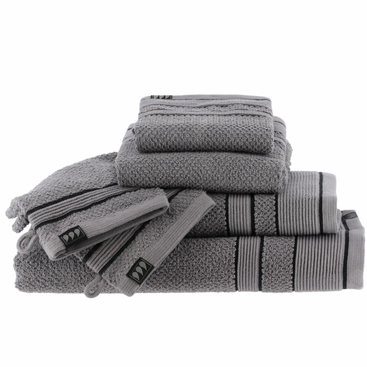 Linge De Bain|Serviette De Bain|TENDANCE Serviette de bain (90 x 150 cm) Black Line / noir Gris