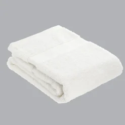 Linge De Bain|Serviette De Bain|TENDANCE Serviette de bain coton (50 x 90 cm) Timeless he Blanc