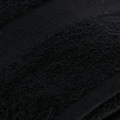 Linge De Bain|Serviette De Bain|TENDANCE Serviette de bain coton (90 x 150 cm) Timeless e Noir