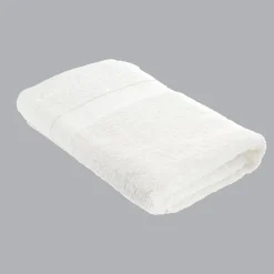 Linge De Bain|Serviette De Bain|TENDANCE Serviette de bain coton (70 x 130 cm) Timeless he Blanc