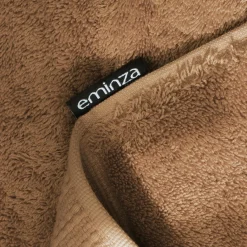 Linge De Bain|Serviette De Bain|EMINZA Serviette de bain coton bio (30 x 50 cm) Méline Camel
