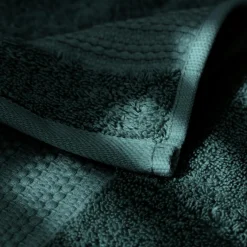 Linge De Bain|Serviette De Bain|EMINZA Serviette de bain coton bio (50 x 90 cm) Méline Vert émeraude