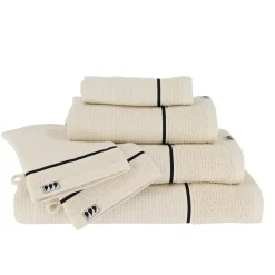 Linge De Bain|Serviette De Bain|TENDANCE Serviette de bain coton nid d'abeille (90 x 150 cm) Japandi Beige