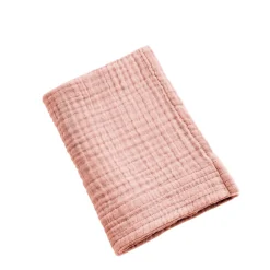Linge De Bain|Serviette De Bain|EMINZA Serviette de bain gaze de coton (30 x 50 cm) Gaïa Rose Pêche