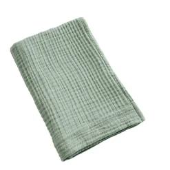 Linge De Bain|Serviette De Bain|EMINZA Serviette de bain gaze de coton (70 x 130 cm) Gaïa Vert Eucalyptus