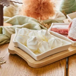 Vaisselle De Noël|KAEMINGK Set à tapas 3 assiettes (17 x 33 cm) Maisonnettes hes Blanc