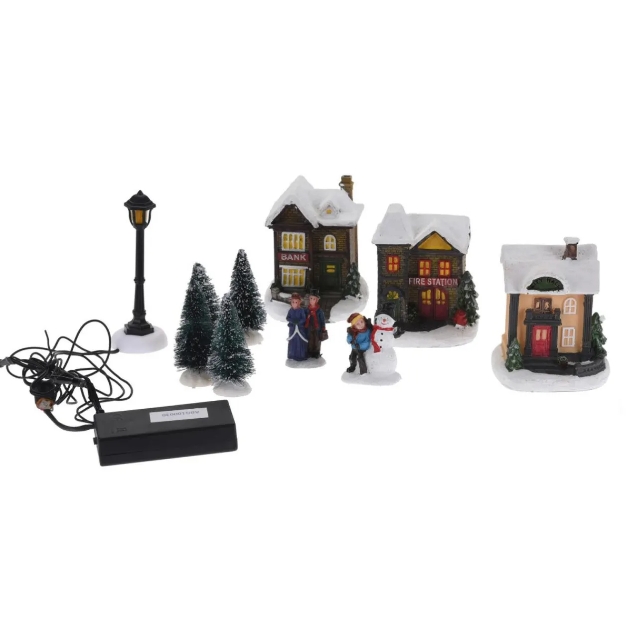 Village De Noël Lumineux|KOOPMAN Set complet village illuminé à piles Oslo