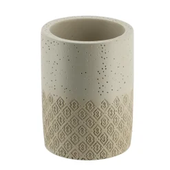 Accessoire Salle De Bain|TENDANCE Set d'accessoires salle de bain gravé Casablanca Naturel Beige